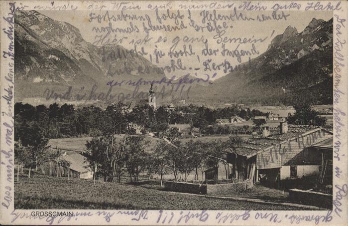 Grossgmain Teilansicht Grossgmain Untersberg Latte
