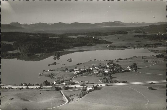Weyarn Miesbach Bayern Seehamer See Fliegeraufnahme