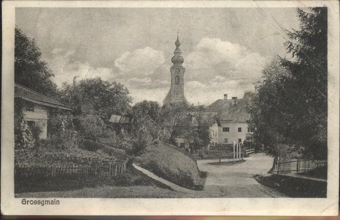 Grossgmain Strassenpartie Kirche Flachgau