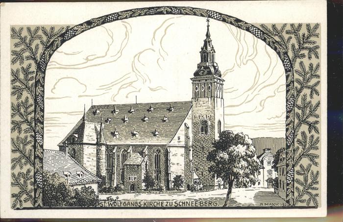 Schneeberg Erzgebirge St. Wolfgangs_Kirche zu Schneeberg