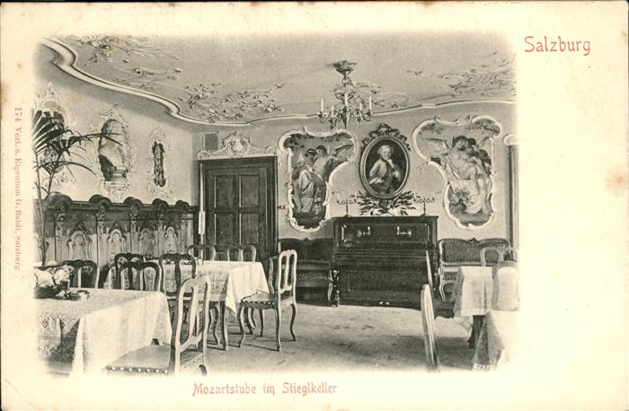 Mozart Wolfgang Amadeus Stube Stieglkeller Salzburg