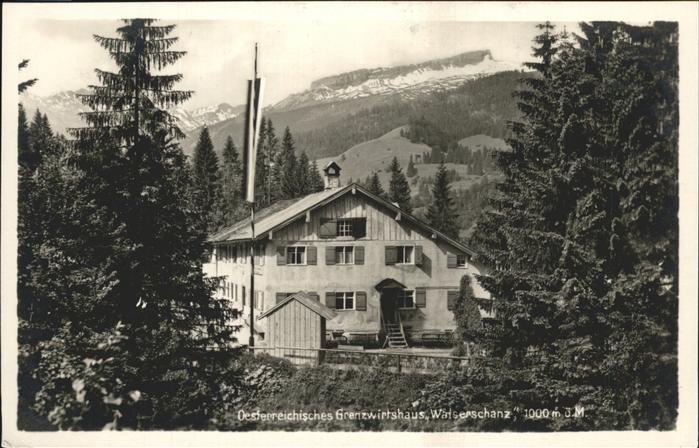 Walserschanz Kleinwalsertal Grenzwirtshaus