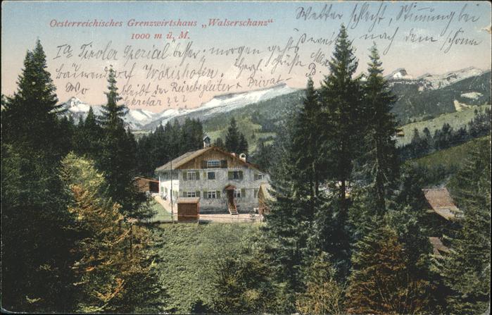 Walserschanz Kleinwalsertal Grenzwirtshaus