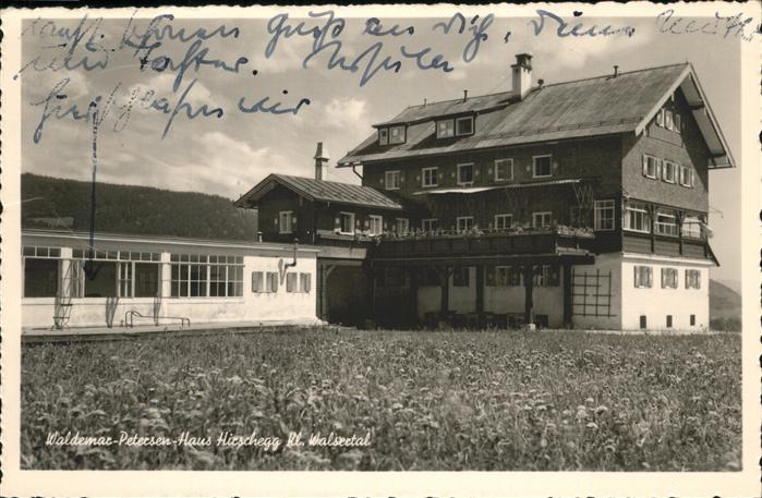 Hirschegg Kleinwalsertal Vorarlberg Waldemar Petersen Haus