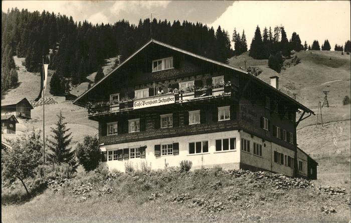 Hirschegg Kleinwalsertal Vorarlberg Pension Schuster Cafe