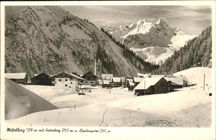 Mittelberg Kleinwalsertal Älpelesspitze Heiterberg