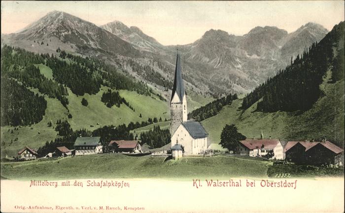 Walsertal Kleinwalsertal Mittelberg Schafalköpfen Kirche