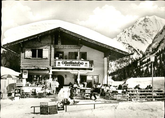 Baad Mittelberg Kleinwalsertal Güntlistube Cafe Imbiss