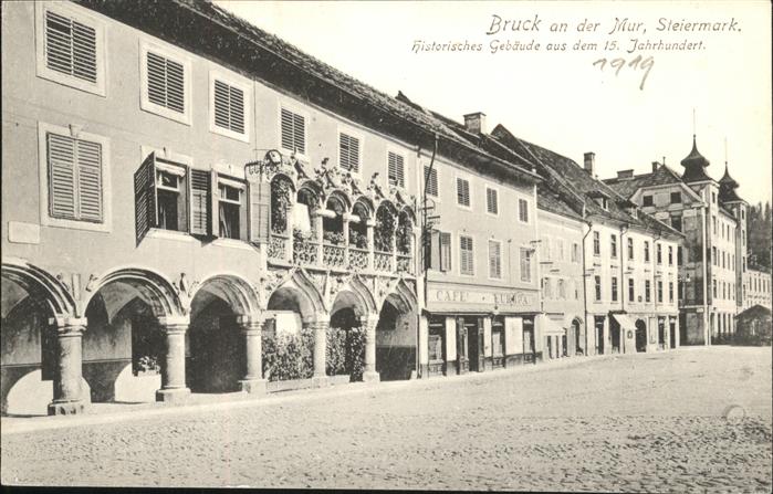 Bruck Mur Historisches Gebäude 15. Jahr.
