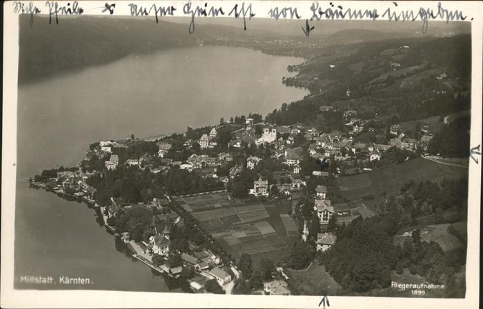 Millstatt Millstaettersee Flugaufnahme