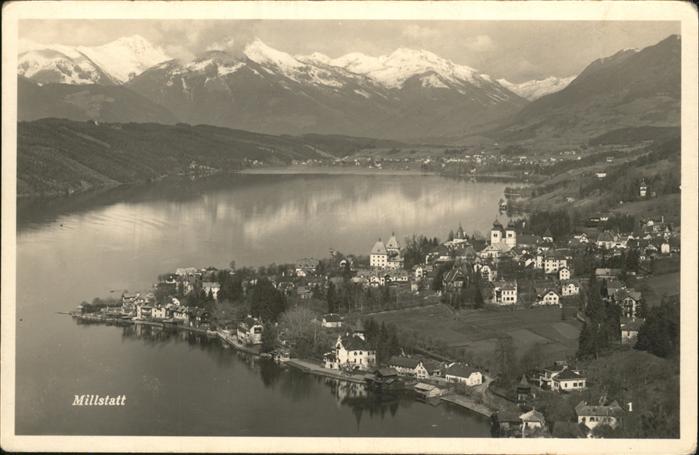 Millstatt Millstaettersee Flugaufnahme