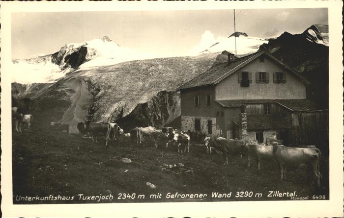 Hintertux Zillertal Unterkunftshaus Tuxerjoch Gefrorene Wan