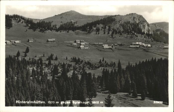 Neuberg Muerz Hinteralmhütten Spielkogel