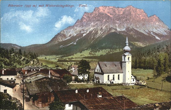 Biberwier Tirol Teilansicht Biberwier Kirche Lermooser