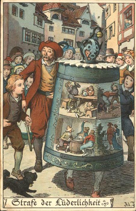 Gericht Justiz Strafe der Lüderlichkeit Ad J