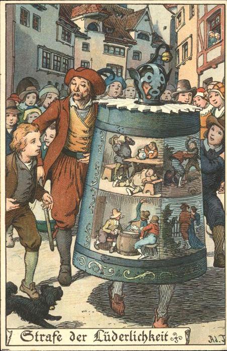 Gericht Justiz Strafe der Lüderlichkeit Ad J