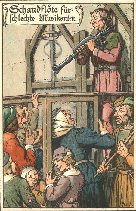 Gericht Justiz Schandflöte für schlechte Musikanten Ad