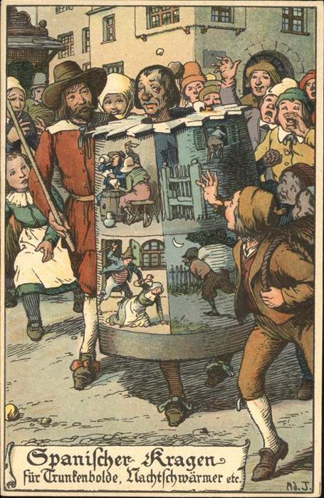 Gericht Justiz Spanischer Kragen für Trunkenbolde Nach