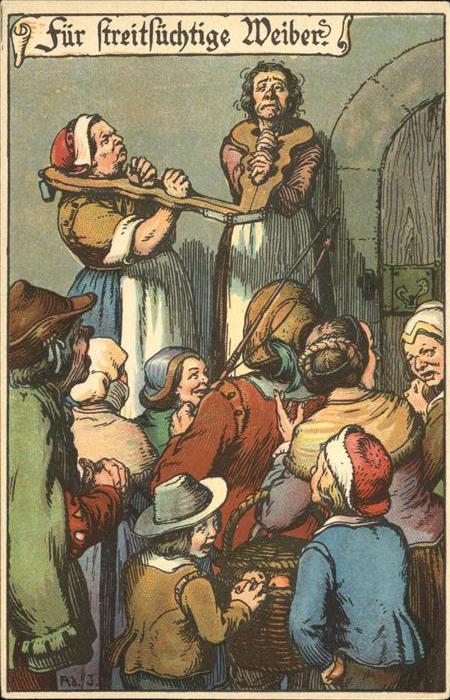 Gericht Justiz Strafe Streitsüchtige Weiber Ad J