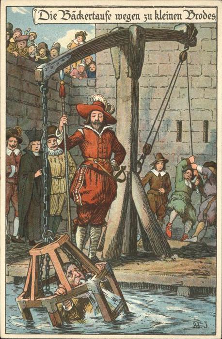 Gericht Justiz Strafe Bäckertaufe wegen zu kleinen Bro