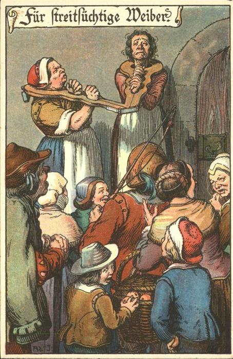 Gericht Justiz Strafe für Streitsüchtige Weiber Ad J