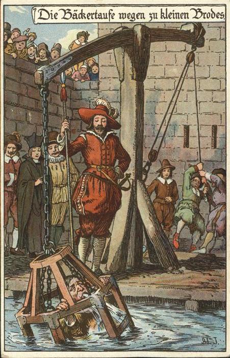 Gericht Justiz Strafe Bäckertaufe wegen zu kleinen Bro