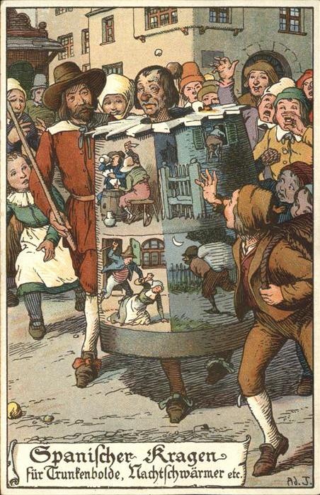 Gericht Justiz Strafe Spanischer Kragen für Trunkenbol