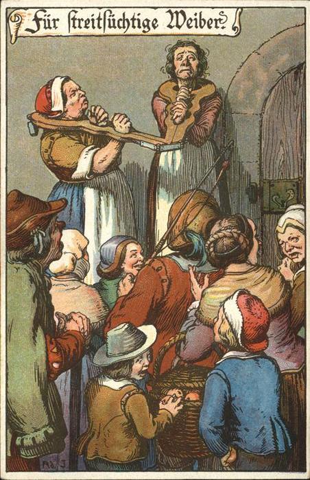 Gericht Justiz Strafe für Streitsüchtige Weiber Ad J