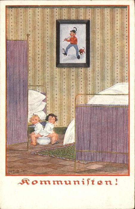 Kuenstlerkarte Nr 391 HSB Kinder Kommunisten