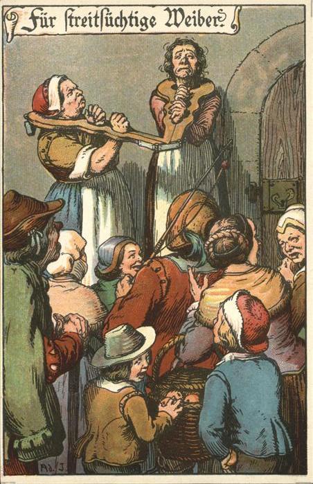 Gericht Justiz Strafe für Streitsüchtige Weiber Ad J