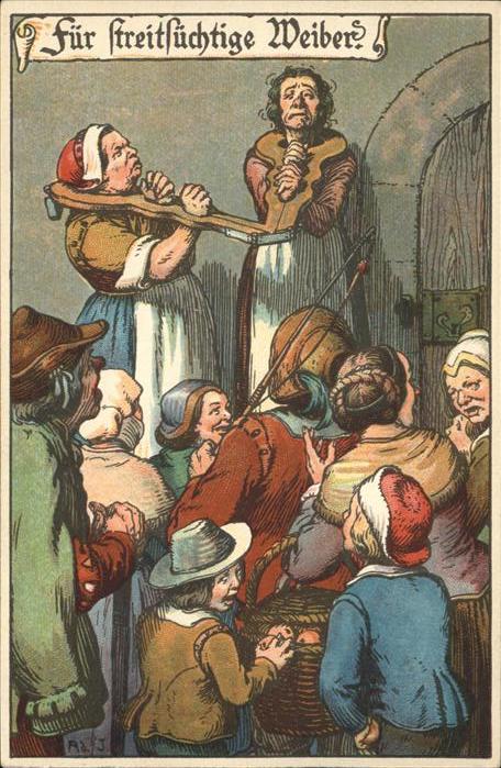 Gericht Justiz Strafe für Streitsüchtige Weiber Ad J