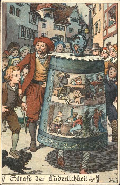 Gericht Justiz Strafe der Lüderlichkeit Ad J