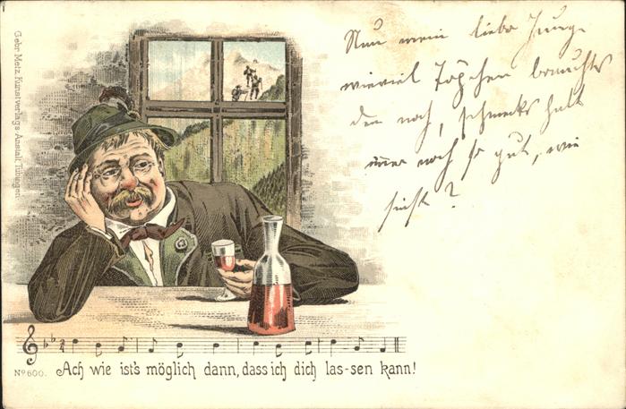 Liederkarte Schnaps No 600