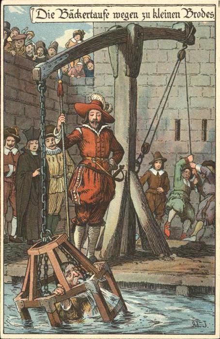 Gericht Justiz Strafe Bäckertaufe wegen zu kleinen Bro