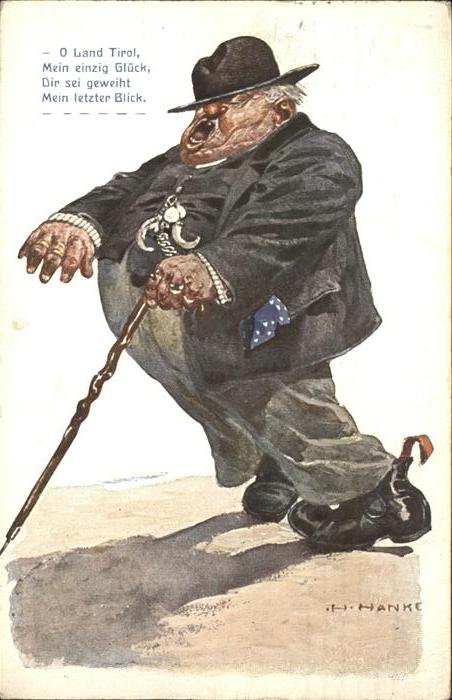 Kuenstlerkarte Nr 4007 H Hanke Tirol