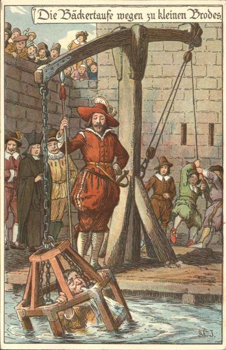 Gericht Justiz Strafe Bäckertaufe wegen zu kleinen Bro