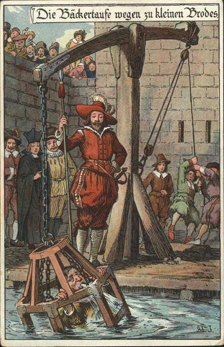 Gericht Justiz Strafe Bäckertaufe wegen zu kleinen Bro