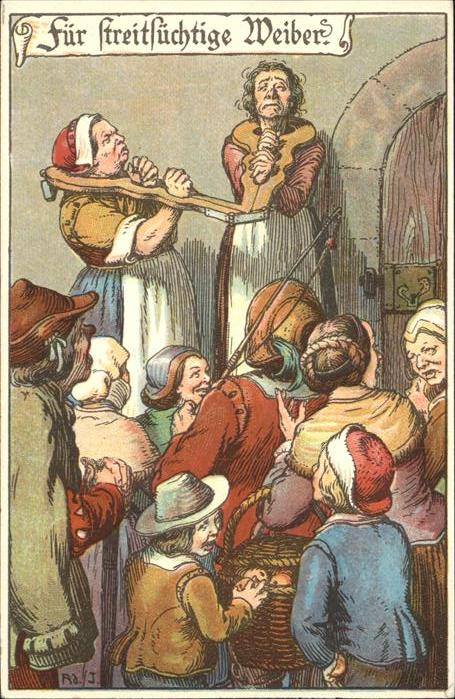 Gericht Justiz Strafe für Streitsüchtige Weiber Ad J