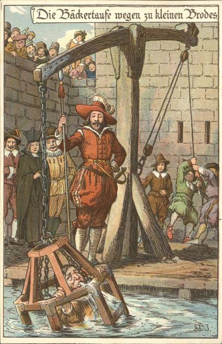 Gericht Justiz Strafe Bäckertaufe wegen zu kleinen Bro