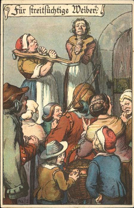 Gericht Justiz Strafe für Streitsüchtige Weiber Ad J