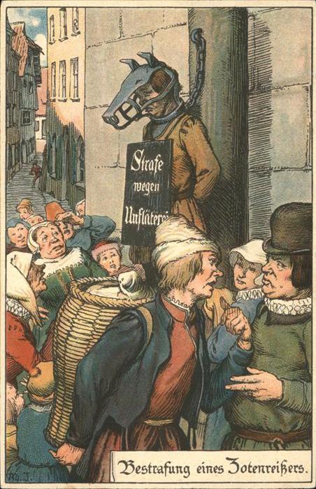 Gericht Justiz Strafe eines Totenreissers Unfläterei A