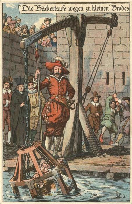 Gericht Justiz Strafe Bäckertaufe wegen zu kleinen Bro