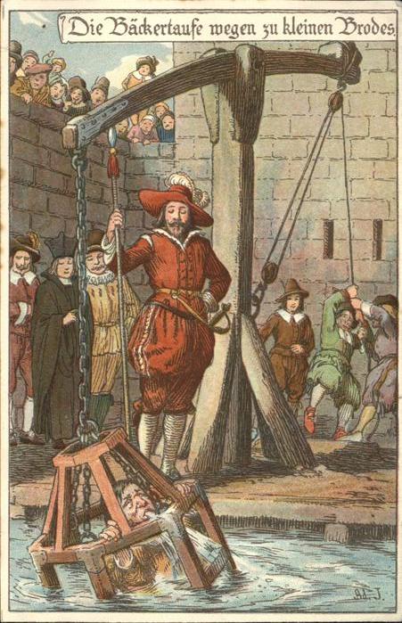 Gericht Justiz Strafe Bäckertaufe wegen zu kleinen Bro