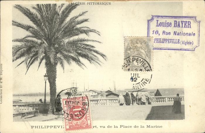 Philippeville Algerien Port vu de la Place de la Marine Hafen