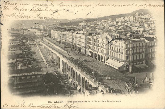 Alger Algerien Vue generale de la Ville et des Bouleva