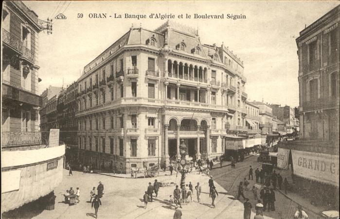 Oran Algerie La Banque d Algerie et le Boulevard Seg