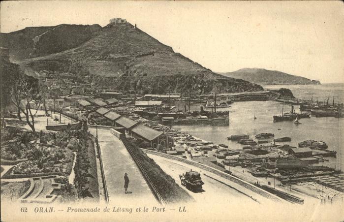 Oran Algerie Promenade de Letang et le Port Schiffe