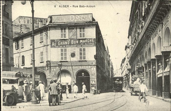 Alger Algerien Rue Bab_Azoun Strassenbahn