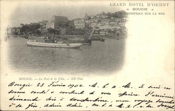 Bougie Bejaia Algeria Le Port et la ville vue du Hotel d Orie