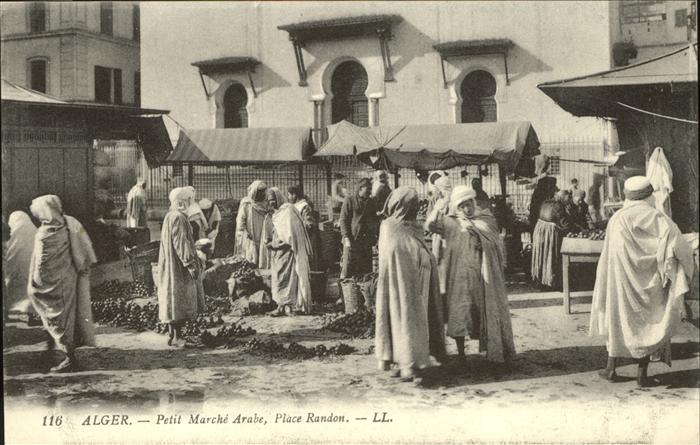 Alger Algerien Petit Marche Arabe Place Randon